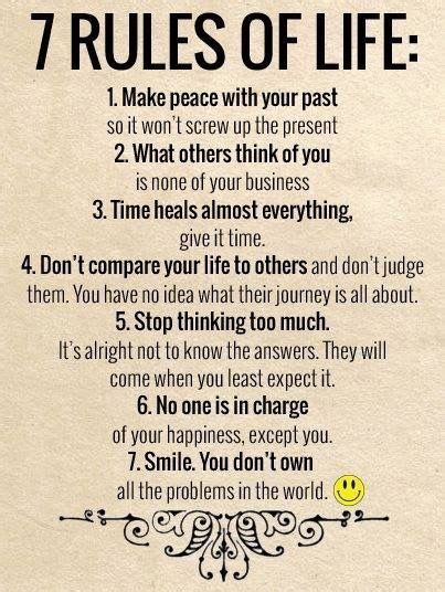 7 Rules of Life: · MoveMe Quotes