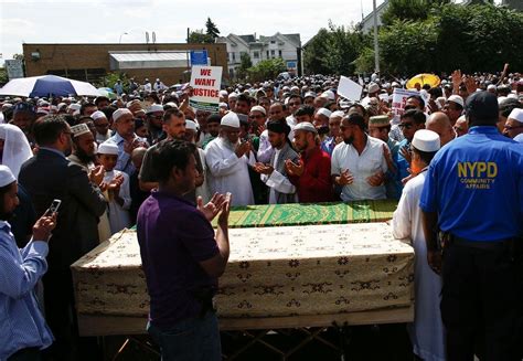 In pictures: Muslims gather for funeral prayers for imam and assistant killed in New York ...