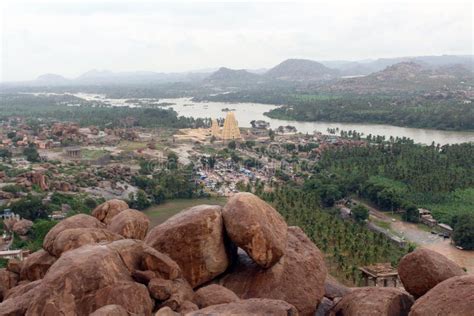 The Magnificent, Beautiful, Stunning View of Hampi Ruins and Vi Stock ...