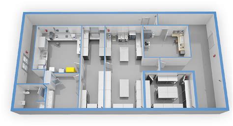 Industrial Eco Laboratory 3D Floor Plan