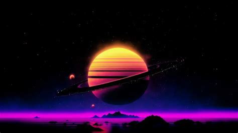 Free download this 4K Synthwave Saturn Wallpaper for PC | Iphone fondos ...