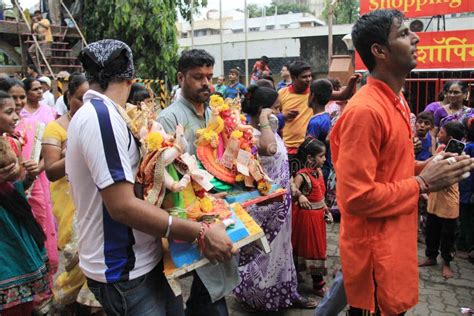 Ganesh Festival in Mumbai editorial image. Image of elephant - 45754355