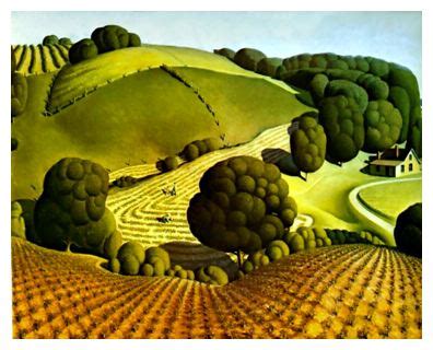 Mrs. Knight's Smartest Artists: Grant Wood style farm landscape