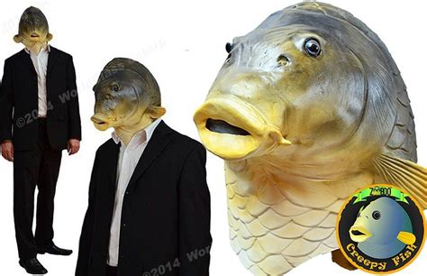 ZooBoo Creepy Fish full head Mask Halloween Costume | Head mask ...