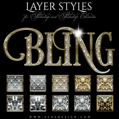 Designer Gems - Photoshop Style Set - Bling | Photoshop styles, Layer ...