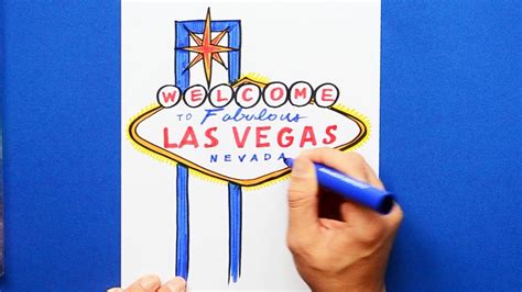 How to draw the Welcome to Fabulous Las Vegas sign - YouTube