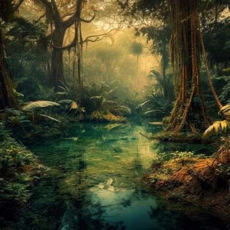 Premium AI Image | Amazon rainforest landscape