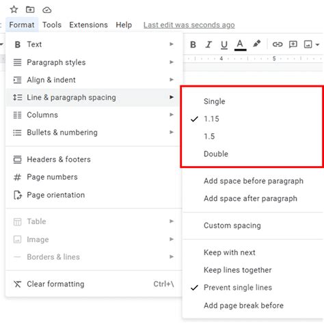 How to Change Spacing in Google Docs?