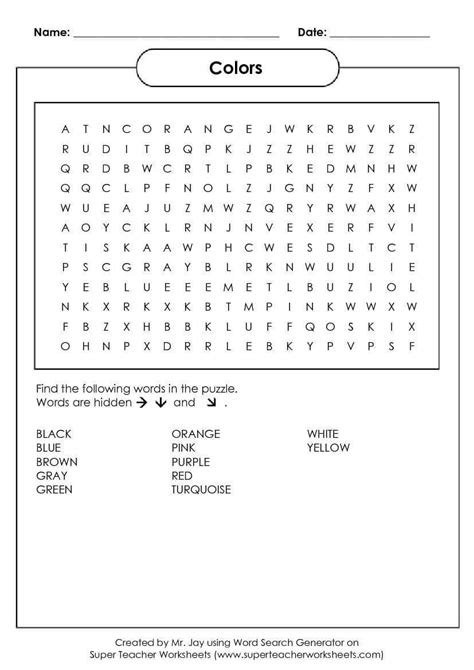 Word Search Puzzle Generator With Blank Word Search Template Free ...