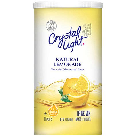 Crystal Light Natural Lemonade makes 12 Quarts 99g - American Food Store