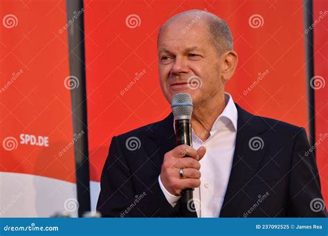 Olaf Scholz Speaking at an Election Event in Berlin in 2021 Editorial ...