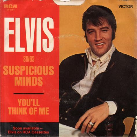 Elvis Presley - Suspicious Minds (Vinyl, 7", 45 RPM, Single) | Discogs