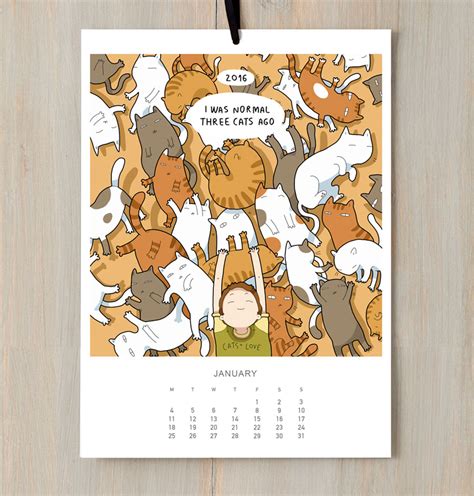 A Funny Cat Calendar For All The Cat Lovers Out There | DeMilked