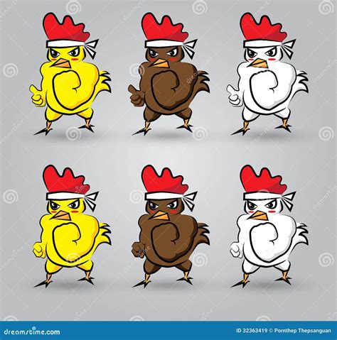 Strong chicken stock vector. Illustration of chick, power - 32363419