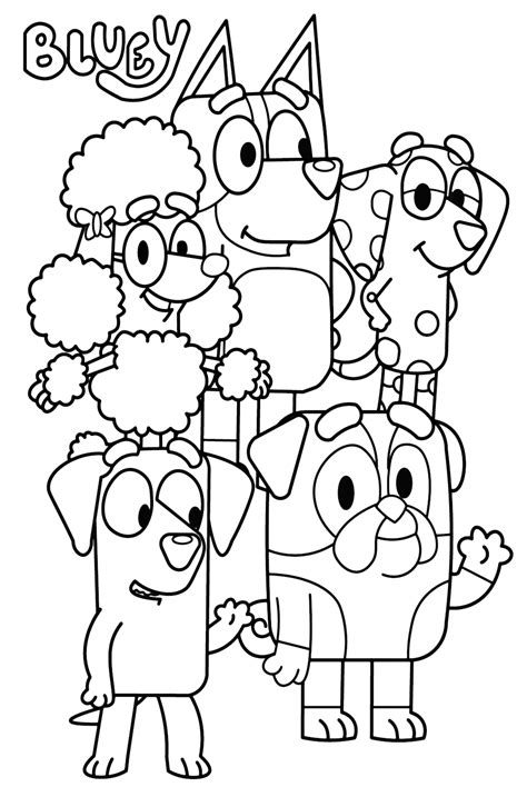 108 Bluey Coloring Pages - ColoringPagesOnly.com