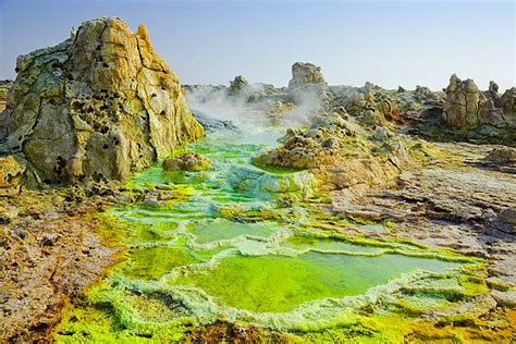 The volcanic explosion crater Dallol