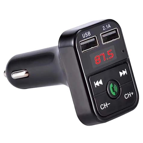 Wireless Bluetooth Car Kit FM Transmitter Radio Adapter Dual USB Car Charger Support U Disk/TF ...