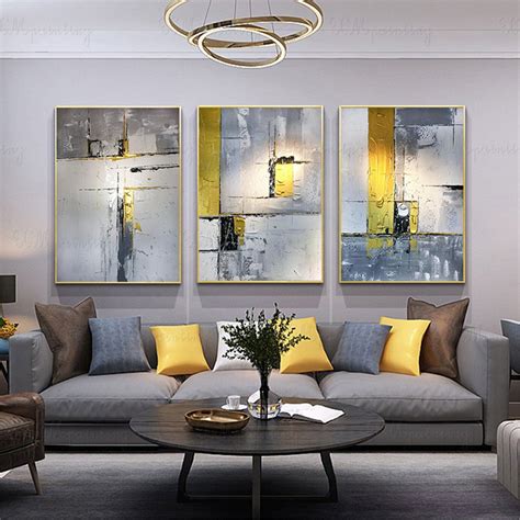 3 Pieces Original Acrylic Painting 3dtexture Artwork Abstract Painting on Canvas Wall Painting ...