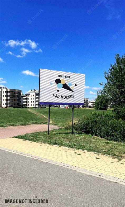 Premium PSD | Blank billboard mockup. Realistic Sign Mockup template. Empty signage mock-up psd ...