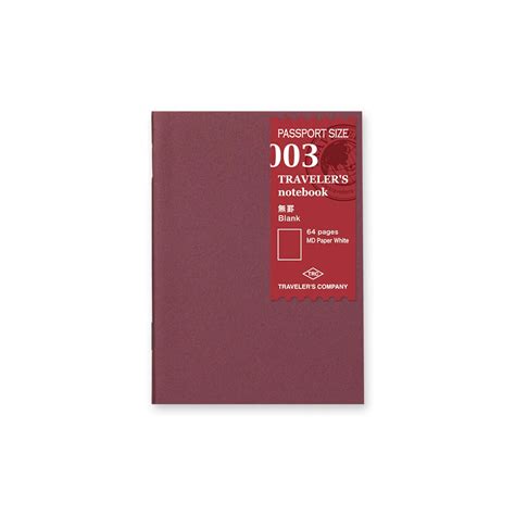 TRAVELERS NOTEBOOK P03 PASSPORT SIZE REFILL MD PAPER BLANK Archives - Pens, Fountain Pens ...