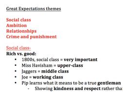 Extensive GREAT EXPECTATIONS themes document | Teaching Resources