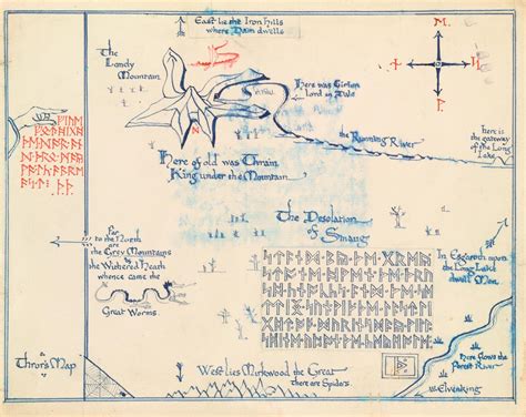 Museoteca - Thror's Map, J.R.R. Tolkien