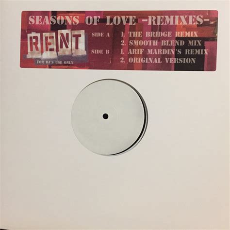 Rent - Seasons Of Love -Remixes- (2006, Vinyl) | Discogs