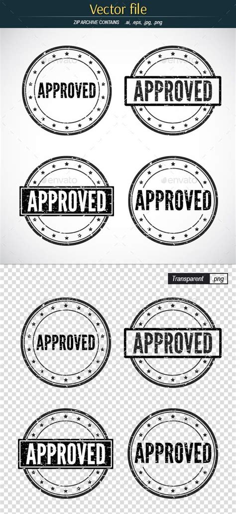 Approved Stamp - Vector Template | Approved stamp, Vector template, Vector