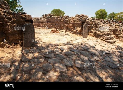 Archaeological site of the biblical city of Bethsaida, destroyed by the Assyrians in 732 BCE Sea ...