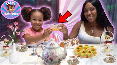 Cali's First Tea Party | Cali's Playhouse - YouTube