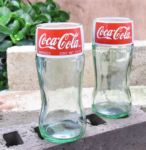 Coca Cola bottle drinking glass set coca-cola glass fun xmas | Etsy