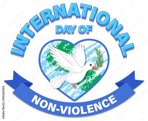 International Day of Non-Violence Poster Design Stock Vector | Adobe Stock