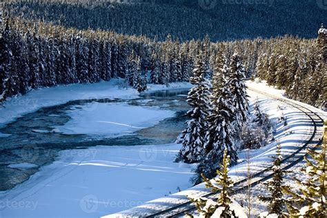 Rocky Mountains in Winter 5906572 Stock Photo at Vecteezy