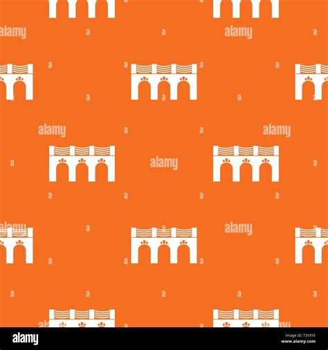Old arch bridge pattern vector orange Stock Vector Image & Art - Alamy