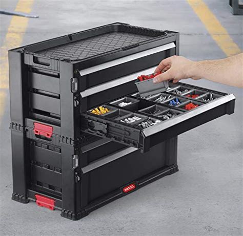 Keter 240762 5 Drawer Modular Garage & Tool Organizer, Black - My ...