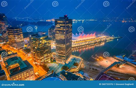 Vancouver, Canada - August 10, 2017: Aerial View of Vancouver Harbour ...