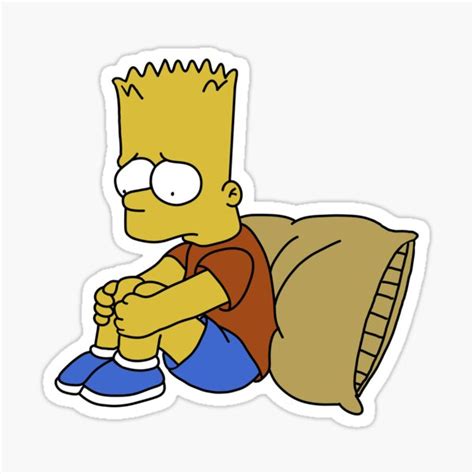 "sad boy bart" Sticker for Sale by Drayziken | Redbubble