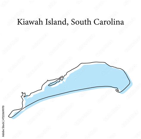 kiawah island south carolina map, kiawah island vector, kiawah island ...