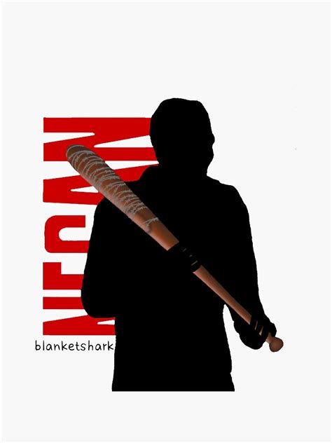 "Negan's bat Lucille " Sticker for Sale by blanketshark | Redbubble