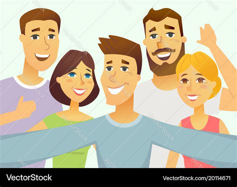 A group of friends - cartoon people character Vector Image