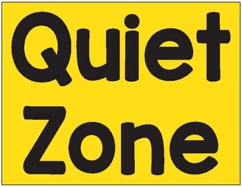 Quiet Zone Sign by Created by Sylvia | TPT