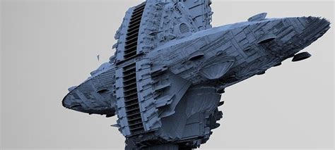 Art Deco Sci-Fi Mothership 2 3D model | CGTrader