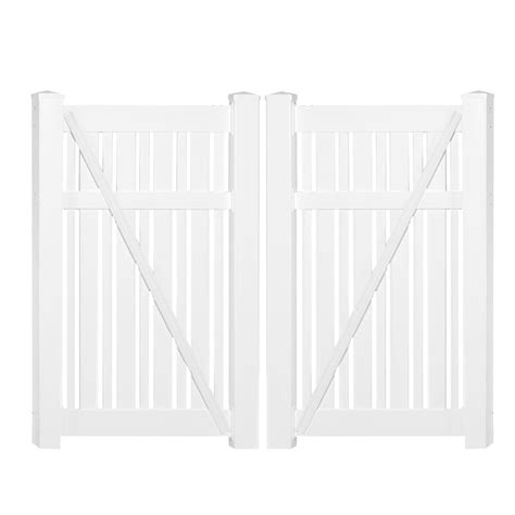 Weatherables Davenport 7.8 ft. x 5 ft. White Vinyl Semi-Privacy Fence Gate-DWSP-ALT-5X47 - The ...