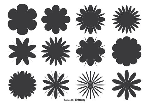 Assorted Flower Shape Set 97674 Vector Art at Vecteezy