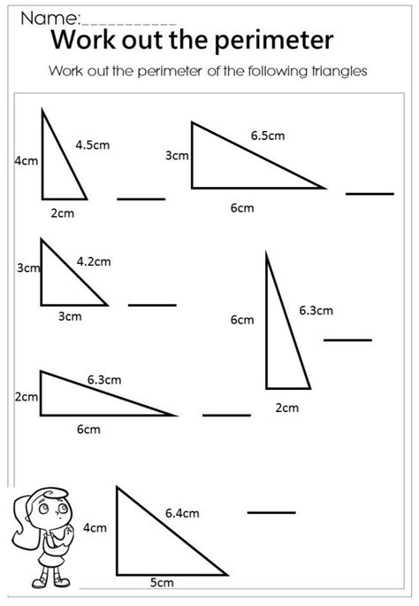 Work out the Triangle Perimeter Worksheet - | Perimeter worksheets, Triangle worksheet, Area ...