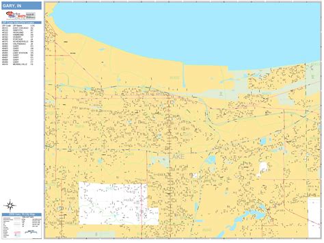 Gary Indiana Wall Map (Basic Style) by MarketMAPS - MapSales.com