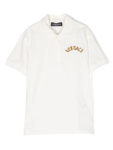 Versace Kids logo-embroidered Polo Shirt - Farfetch