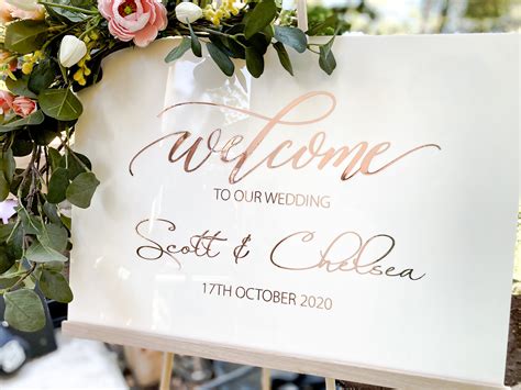 ACRYLIC or Wood Wedding Welcome Sign Wedding Signs Welcome | Etsy