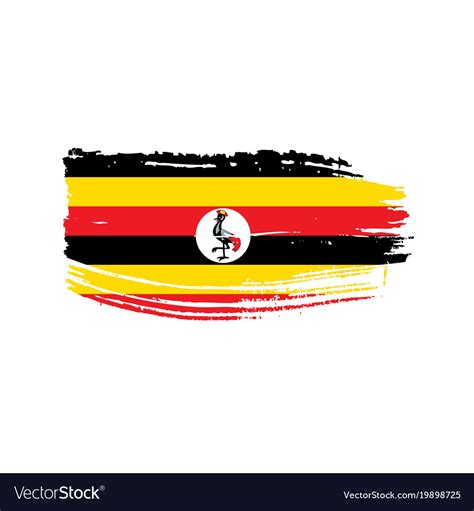 Uganda flag Royalty Free Vector Image - VectorStock