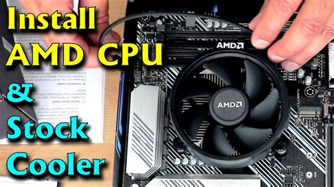 How to install an AMD CPU and AMD Wraith Stock CPU Cooler - YouTube